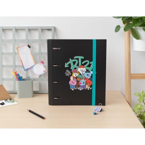 BT21 - Segregator A4 z kolekcji Street Mood z kartkami (4 ringi, gumka) BT21 - Segregator A4 z kolekcji Street Mood z kartkami (4 ringi, gumka)