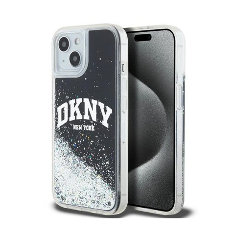 DKNY Liquid Glitter Big Logo - Etui iPhone 14 / 15 / 13 (czarny) DKNY Liquid Glitter Big Logo - Etui iPhone 14 / 15 / 13 (czarny)