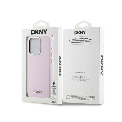 DKNY Liquid Silicone Small Metal Logo MagSafe - Etui iPhone 15 Pro (różowy) DKNY Liquid Silicone Small Metal Logo MagSafe - Etui iPhone 15 Pro (różowy)