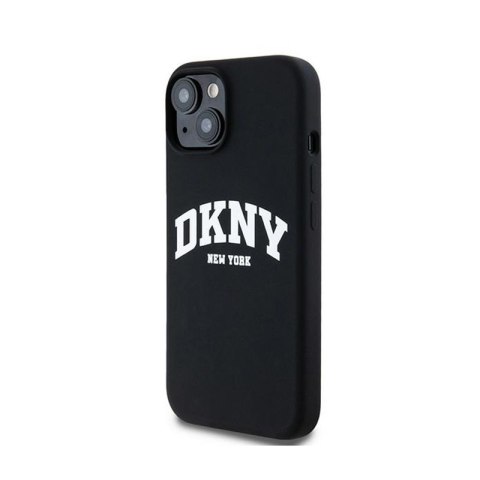 DKNY Liquid Silicone White Printed Logo MagSafe - Etui iPhone 14 / 15 / 13 (czarny) DKNY Liquid Silicone White Printed Logo MagSafe - Etui iPhone 14 / 15 / 13 (czarny)
