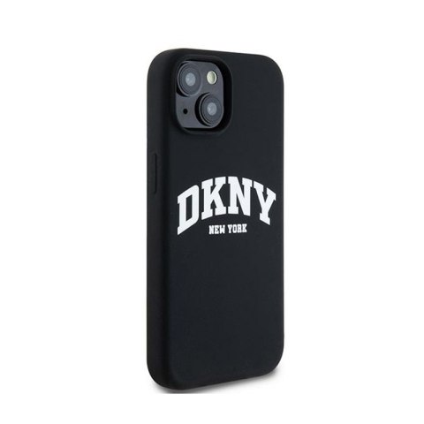 DKNY Liquid Silicone White Printed Logo MagSafe - Etui iPhone 14 / 15 / 13 (czarny) DKNY Liquid Silicone White Printed Logo MagSafe - Etui iPhone 14 / 15 / 13 (czarny)