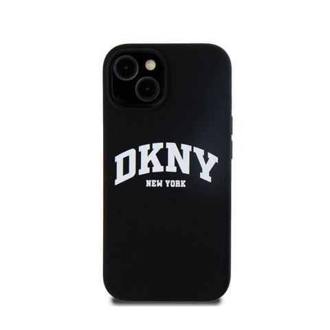 DKNY Liquid Silicone White Printed Logo MagSafe - Etui iPhone 15 / 14 / 13 (czarny) DKNY Liquid Silicone White Printed Logo MagSafe - Etui iPhone 15 / 14 / 13 (czarny)