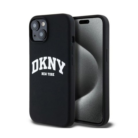 DKNY Liquid Silicone White Printed Logo MagSafe - Etui iPhone 15 Plus / 14 Plus (czarny) DKNY Liquid Silicone White Printed Logo MagSafe - Etui iPhone 15 Plus / 14 Plus (czarny)
