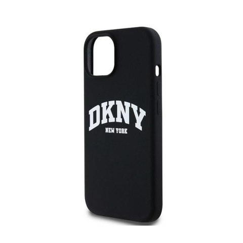 DKNY Liquid Silicone White Printed Logo MagSafe - Etui iPhone 15 Plus / 14 Plus (czarny) DKNY Liquid Silicone White Printed Logo MagSafe - Etui iPhone 15 Plus / 14 Plus (czarny)