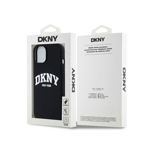 DKNY Liquid Silicone White Printed Logo MagSafe - Etui iPhone 15 Plus / 14 Plus (czarny) DKNY Liquid Silicone White Printed Logo MagSafe - Etui iPhone 15 Plus / 14 Plus (czarny)