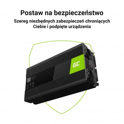 Green Cell - Przetwornica napięcia Inwerter 24V na 230V 2000W/4000W Czysta sinusoida Green Cell - Przetwornica napięcia Inwerter 24V na 230V 2000W/4000W Czysta sinusoida