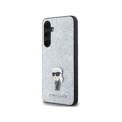 Karl Lagerfeld Fixed Glitter Ikonik Logo Metal Pin - Etui Samsung Galaxy A55 5G (srebrny) Karl Lagerfeld Fixed Glitter Ikonik Logo Metal Pin - Etui Samsung Galaxy A55 5G (srebrny)