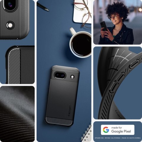 Spigen Rugged Armor - Etui do Google Pixel 8A (Czarny) Spigen Rugged Armor - Etui do Google Pixel 8A (Czarny)