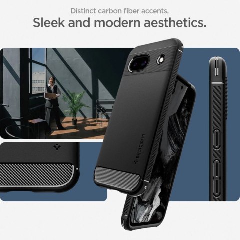Spigen Rugged Armor - Etui do Google Pixel 8A (Czarny) Spigen Rugged Armor - Etui do Google Pixel 8A (Czarny)