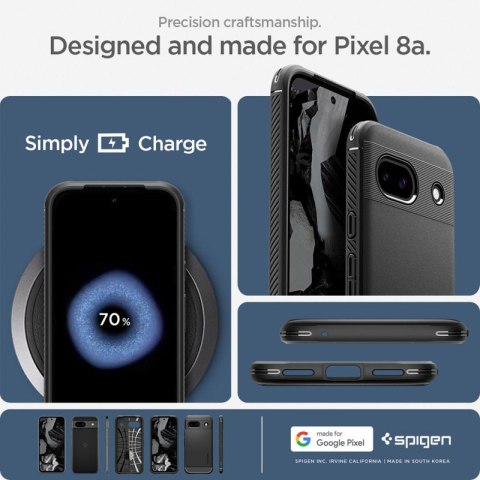 Spigen Rugged Armor - Etui do Google Pixel 8A (Czarny) Spigen Rugged Armor - Etui do Google Pixel 8A (Czarny)