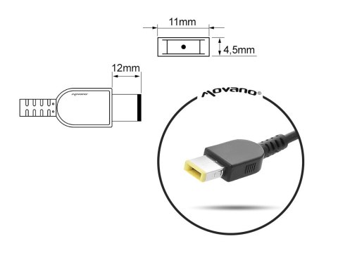 MITSU ZASILACZ 20V 2.25A (PROSTOKĄTNY 11.0X4.5 PIN - YOGA) - LENOVO MITSU ZASILACZ 20V 2.25A (PROSTOKĄTNY 11.0X4.5 PIN - YOGA) - LENOVO