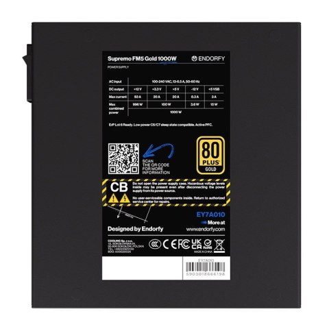 Zasilacz ENDORFY Supremo FM5 1000W 80 Plus Gold Zasilacz ENDORFY Supremo FM5 1000W 80 Plus Gold