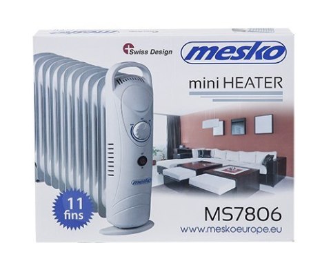 Grzejnik olejowy MESKO MS 7806 11 żeberek (1200W; 11; kolor biały) Grzejnik olejowy MESKO MS 7806 11 żeberek (1200W; 11; kolor biały)