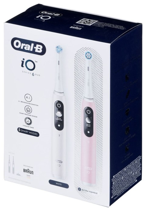 Braun Oral-B iO6 DuoPack White/Pink Braun Oral-B iO6 DuoPack White/Pink