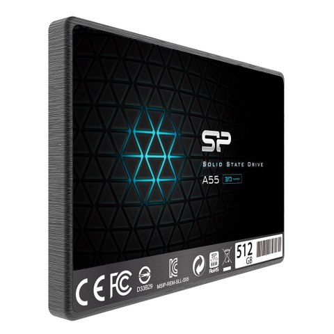 SSD Silicon Power A55 512GB 2.5" SATA3 3D NAND 7mm bulk SSD Silicon Power A55 512GB 2.5" SATA3 3D NAND 7mm bulk