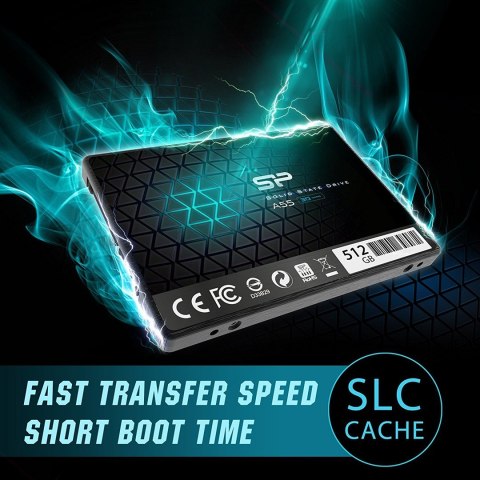 SSD Silicon Power A55 512GB 2.5" SATA3 3D NAND 7mm bulk SSD Silicon Power A55 512GB 2.5" SATA3 3D NAND 7mm bulk