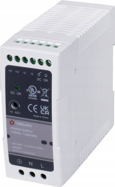 Zasilacz Yingjiao DIN YSL60L 124V 1,7A 40W Zasilacz Yingjiao DIN YSL60L 124V 1,7A 40W