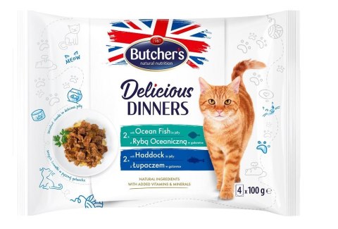 BUTCHER'S Delicious Dinners Ryba oceaniczna, łupacz - mokra karma dla kota - 4 x 100 g BUTCHER'S Delicious Dinners Ryba oceaniczna, łupacz - mokra karma dla kota - 4 x 100 g