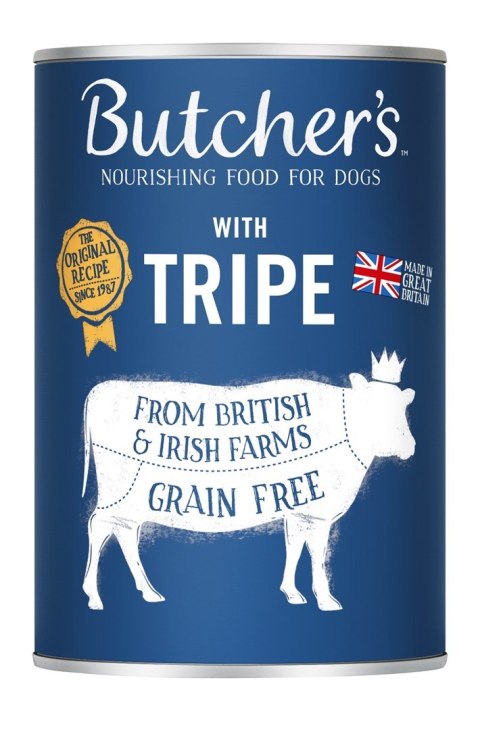 BUTCHER'S Original Tripe Mix Pasztet ze żwaczem - mokra karma dla psa - 400 g BUTCHER'S Original Tripe Mix Pasztet ze żwaczem - mokra karma dla psa - 400 g