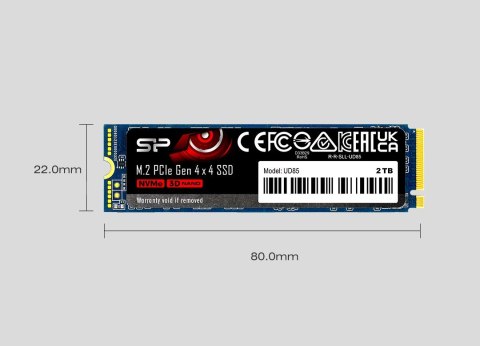 Dysk SSD Silicon Power UD85 1TB M.2 PCIe NVMe Gen4x4 NVMe 1.4 3600/2800 MB/s Dysk SSD Silicon Power UD85 1TB M.2 PCIe NVMe Gen4x4 NVMe 1.4 3600/2800 MB/s