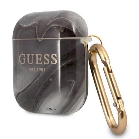 Guess Marble Est. - Etui Airpods (czarny) Guess Marble Est. - Etui Airpods (czarny)