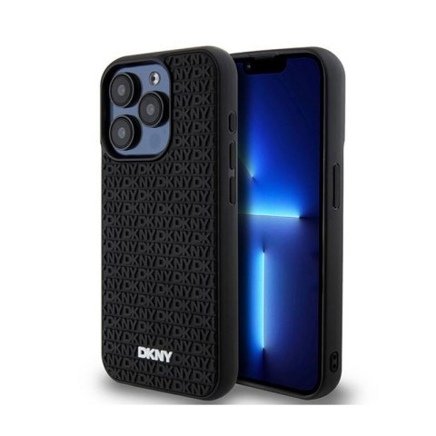 DKNY 3D Rubber Repeat Pattern - Etui iPhone 15 Pro Max (czarny) DKNY 3D Rubber Repeat Pattern - Etui iPhone 15 Pro Max (czarny)