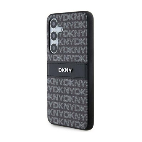 DKNY Leather Mono Stripe & Metal Logo - Etui Samsung Galaxy S24 (czarny) DKNY Leather Mono Stripe & Metal Logo - Etui Samsung Galaxy S24 (czarny)
