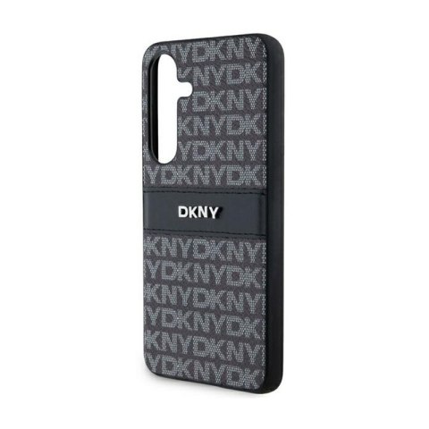 DKNY Leather Mono Stripe & Metal Logo - Etui Samsung Galaxy S24 (czarny) DKNY Leather Mono Stripe & Metal Logo - Etui Samsung Galaxy S24 (czarny)