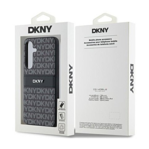 DKNY Leather Mono Stripe & Metal Logo - Etui Samsung Galaxy S24 (czarny) DKNY Leather Mono Stripe & Metal Logo - Etui Samsung Galaxy S24 (czarny)