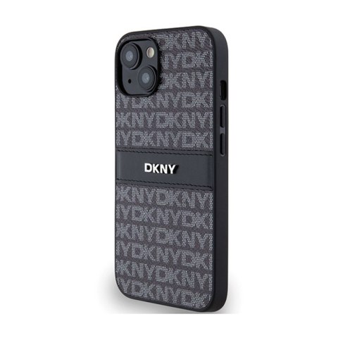DKNY Leather Mono Stripe & Metal Logo - Etui iPhone 15 Plus / 14 Plus (czarny) DKNY Leather Mono Stripe & Metal Logo - Etui iPhone 15 Plus / 14 Plus (czarny)