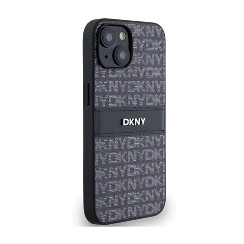 DKNY Leather Mono Stripe & Metal Logo - Etui iPhone 15 Plus / 14 Plus (czarny) DKNY Leather Mono Stripe & Metal Logo - Etui iPhone 15 Plus / 14 Plus (czarny)