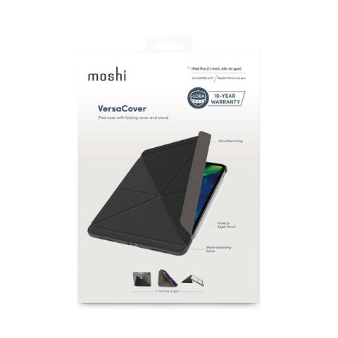 Moshi VersaCover - Etui origami iPad Pro 11" M4 (2024) (Charcoal Black) Moshi VersaCover - Etui origami iPad Pro 11" M4 (2024) (Charcoal Black)