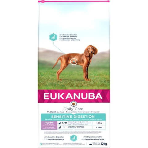 EUKANUBA Puppy Daily Care Sensitive Digestion - sucha karma dla psa - 12 kg EUKANUBA Puppy Daily Care Sensitive Digestion - sucha karma dla psa - 12 kg