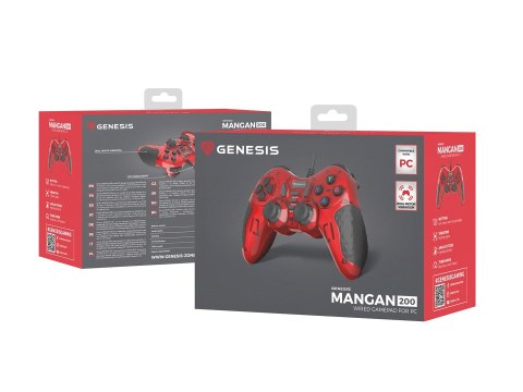 Gamepad NATEC Genesis Mangan 200 NJG-1425 (PC; kolor czerwony) Gamepad NATEC Genesis Mangan 200 NJG-1425 (PC; kolor czerwony)