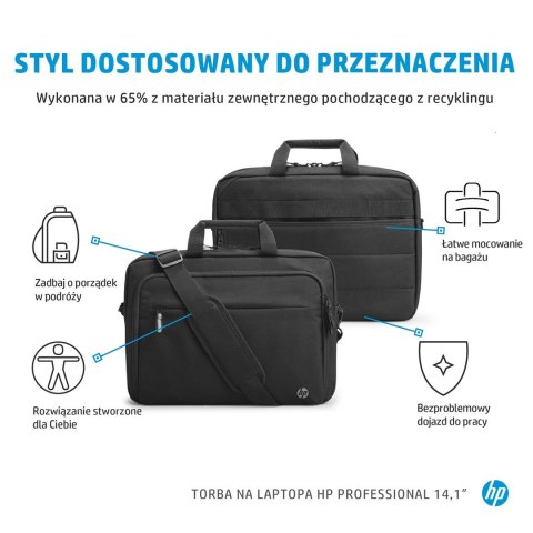 Torba HP Professional Laptop Bag do notebooka 14,1" czarna 500S8AA Torba HP Professional Laptop Bag do notebooka 14,1" czarna 500S8AA
