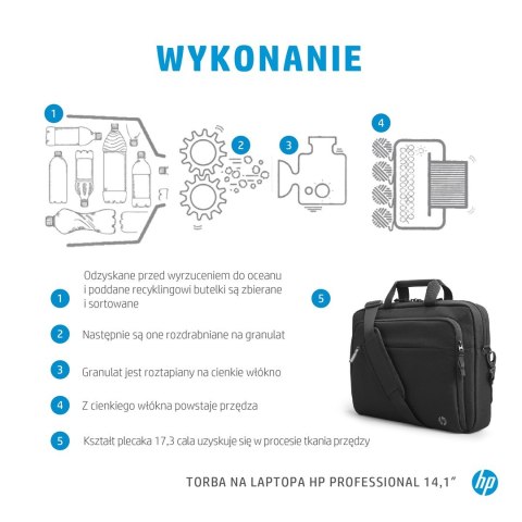 Torba HP Professional Laptop Bag do notebooka 14,1" czarna 500S8AA Torba HP Professional Laptop Bag do notebooka 14,1" czarna 500S8AA