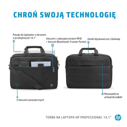 Torba HP Professional Laptop Bag do notebooka 14,1" czarna 500S8AA Torba HP Professional Laptop Bag do notebooka 14,1" czarna 500S8AA