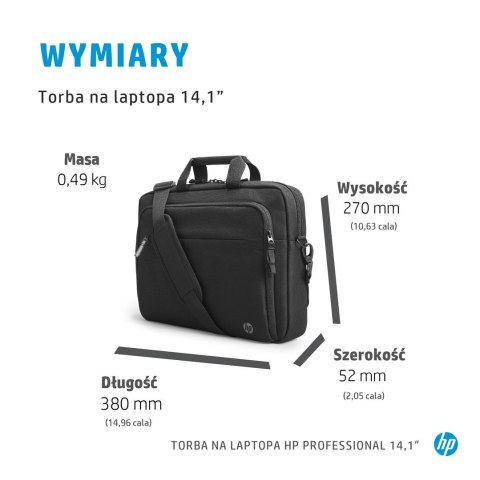 Torba HP Professional Laptop Bag do notebooka 14,1" czarna 500S8AA Torba HP Professional Laptop Bag do notebooka 14,1" czarna 500S8AA