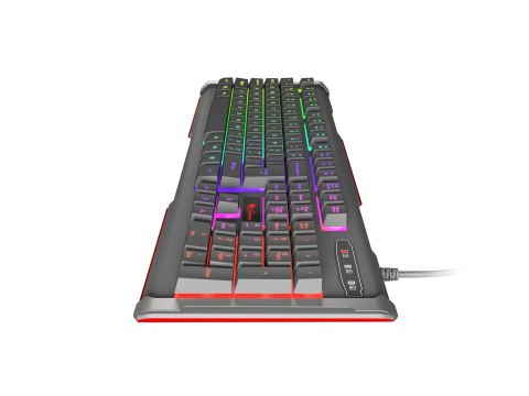 Klawiatura membranowa NATEC Rhod 400 RGB NKG-0993 (USB 2.0; (EU); kolor czarny) Klawiatura membranowa NATEC Rhod 400 RGB NKG-0993 (USB 2.0; (EU); kolor czarny)