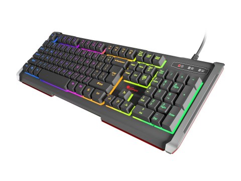 Klawiatura membranowa NATEC Rhod 400 RGB NKG-0993 (USB 2.0; (EU); kolor czarny) Klawiatura membranowa NATEC Rhod 400 RGB NKG-0993 (USB 2.0; (EU); kolor czarny)