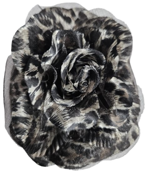 Ogromny kwiat kwiatek broszka w panterkę cętki spinka Przepiękna 10x10cm (Wielokolorowy) Ogromny kwiat kwiatek broszka w panterkę cętki spinka Przepiękna 10x10cm (Wielokolorowy)