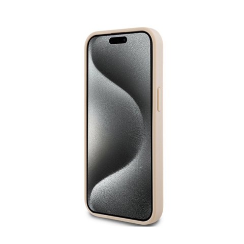 DKNY Leather Mono Stripe & Metal Logo - Etui iPhone 15 Plus / 14 Plus (różowy) DKNY Leather Mono Stripe & Metal Logo - Etui iPhone 15 Plus / 14 Plus (różowy)