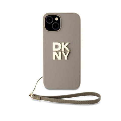 DKNY Wrist Strap Stock Logo - Etui iPhone 15 / 14 / 13 (beżowy) DKNY Wrist Strap Stock Logo - Etui iPhone 15 / 14 / 13 (beżowy)