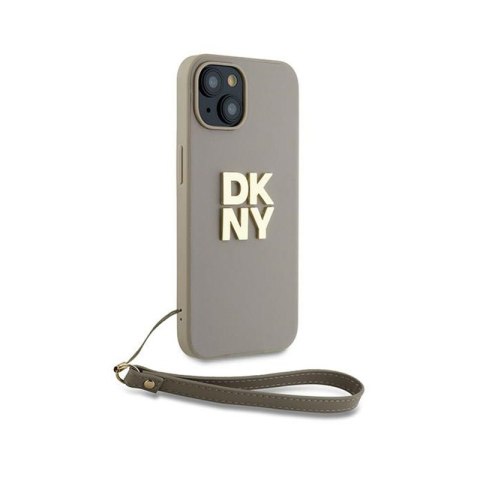 DKNY Wrist Strap Stock Logo - Etui iPhone 15 / 14 / 13 (beżowy) DKNY Wrist Strap Stock Logo - Etui iPhone 15 / 14 / 13 (beżowy)