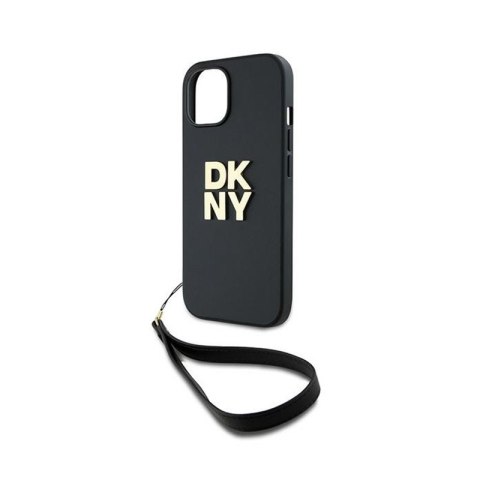 DKNY Wrist Strap Stock Logo - Etui iPhone 15 Plus (czarny) DKNY Wrist Strap Stock Logo - Etui iPhone 15 Plus (czarny)