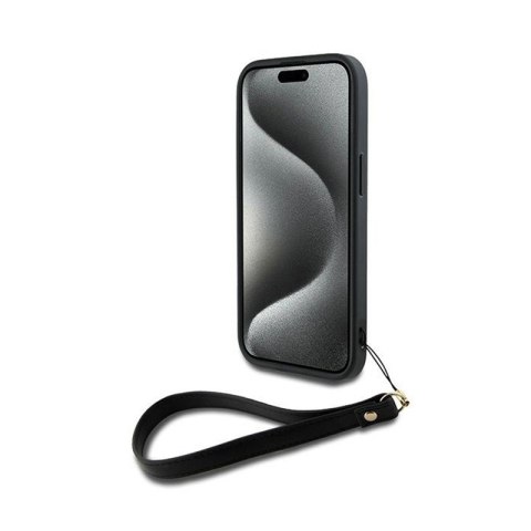DKNY Wrist Strap Stock Logo - Etui iPhone 15 Plus (czarny) DKNY Wrist Strap Stock Logo - Etui iPhone 15 Plus (czarny)