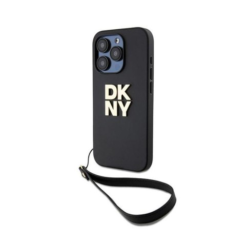 DKNY Wrist Strap Stock Logo - Etui iPhone 15 Pro (czarny) DKNY Wrist Strap Stock Logo - Etui iPhone 15 Pro (czarny)