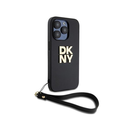 DKNY Wrist Strap Stock Logo - Etui iPhone 15 Pro (czarny) DKNY Wrist Strap Stock Logo - Etui iPhone 15 Pro (czarny)