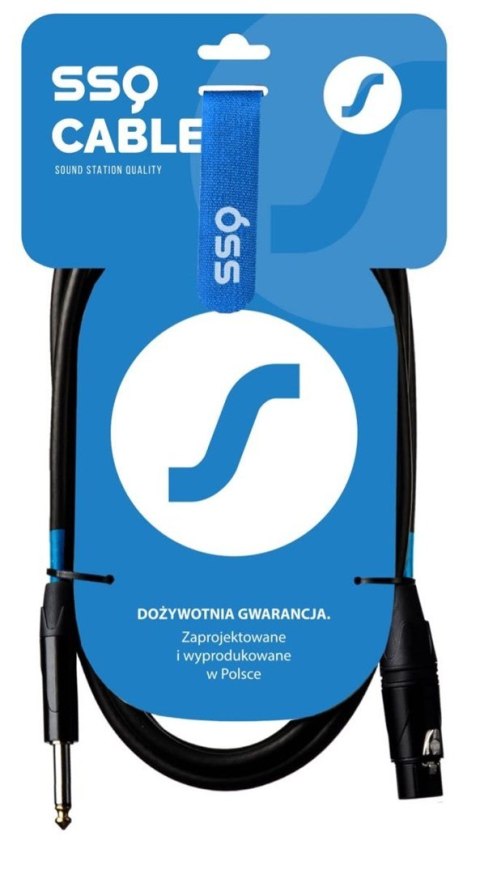 SSQ XZJM2 - Kabel Jack MONO - XLR Żeński 2 metrowy SSQ XZJM2 - Kabel Jack MONO - XLR Żeński 2 metrowy