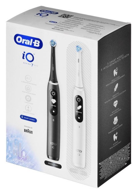 Braun Szczoteczka elektryczna Oral-B iO7 DuoPack Black + White Braun Szczoteczka elektryczna Oral-B iO7 DuoPack Black + White